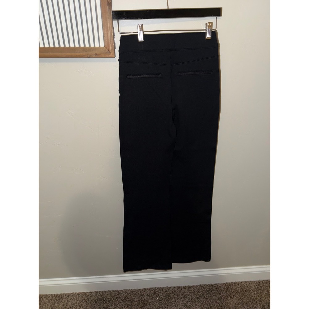 Spanx The Perfect Pant Slim Straight Flare Black Ponte Knit Trousers 20252T S - Picture 3 of 10
